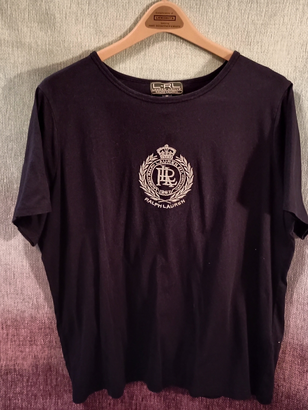 Ralph Lauren Navy Short Sleeve Tee with Center Crest 2XL